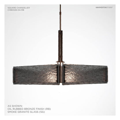 Urban Loft 24" Wide Artisan Crafted Chandelier with Hand Textured Glass