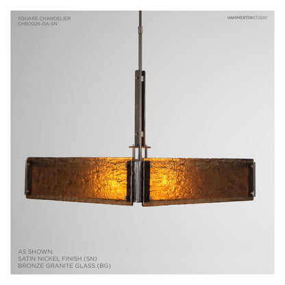 Urban Loft 24" Wide Artisan Crafted Chandelier with Hand Textured Glass