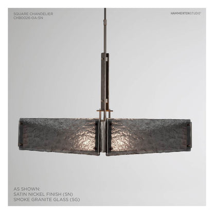 Urban Loft 24" Wide Artisan Crafted Chandelier with Hand Textured Glass