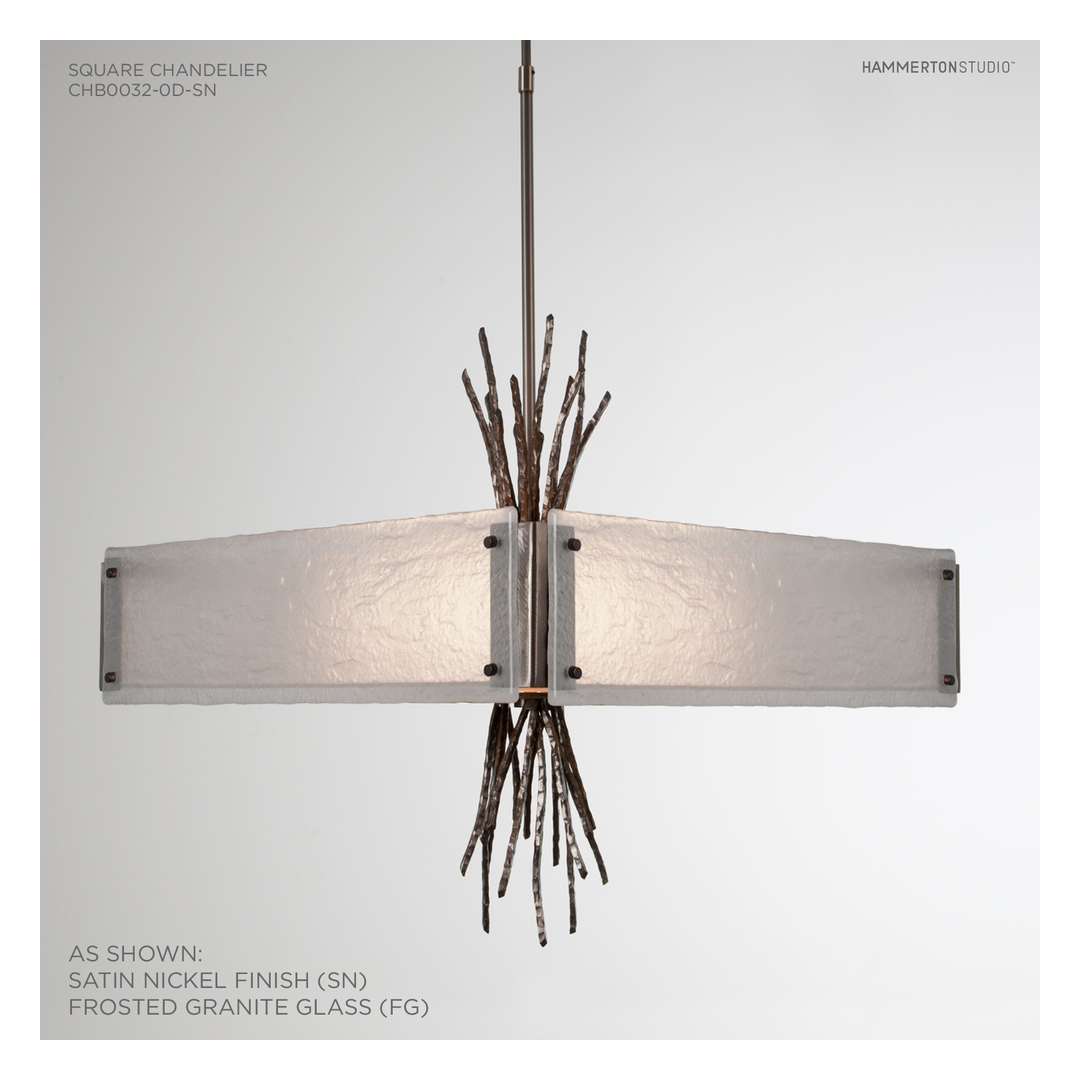 Ironwood 24" Wide Artisan Crafted Chandelier with Hand Textured Glass and Sculpted Steel