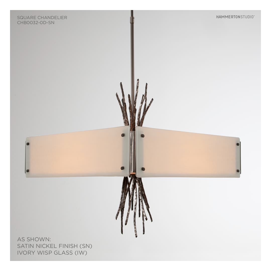 Ironwood 24" Wide Artisan Crafted Chandelier with Hand Textured Glass and Sculpted Steel