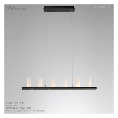 Carlyle 44" Wide Artisan Crafted 10 Light LED Linear Chandelier