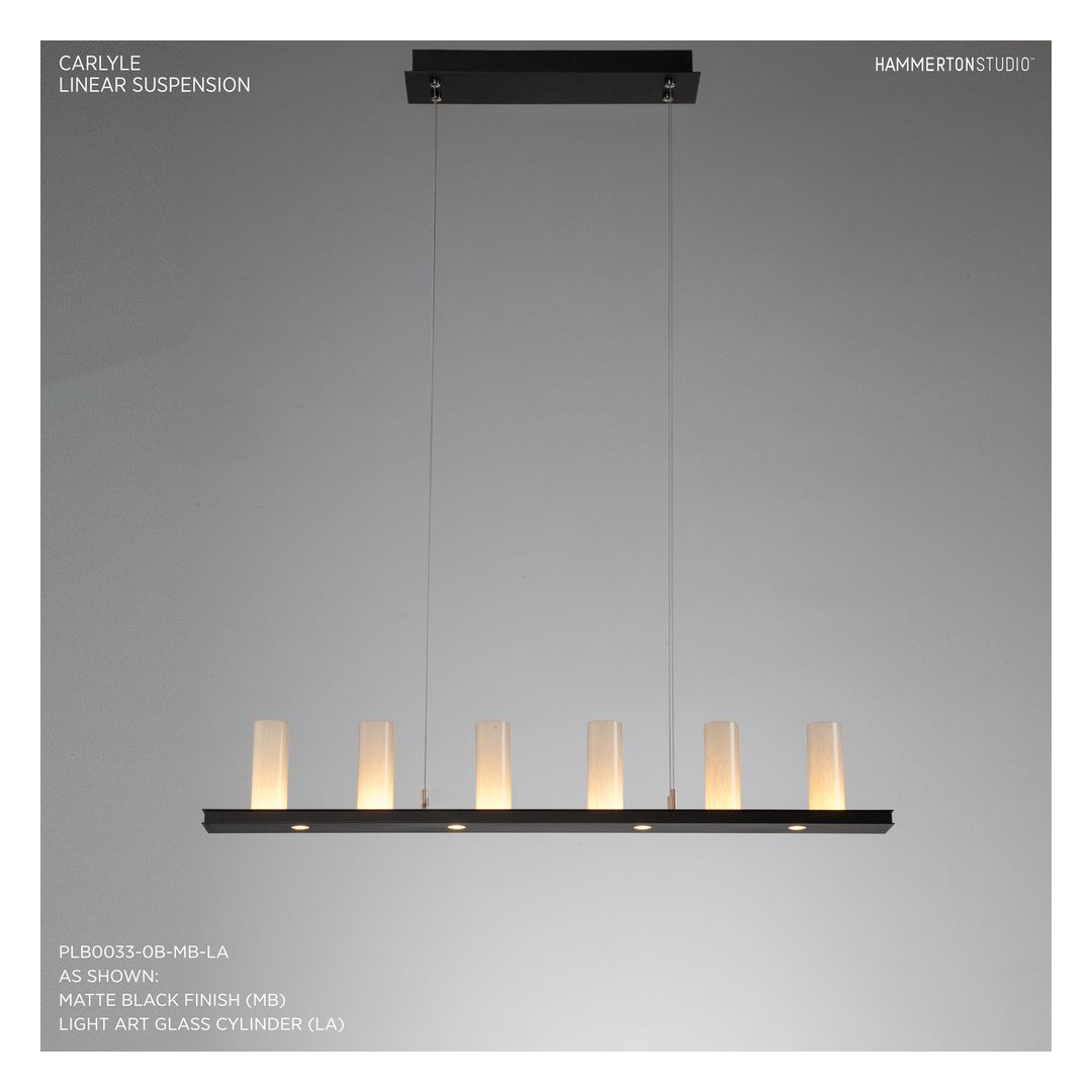 Carlyle 44" Wide Artisan Crafted 10 Light LED Linear Chandelier