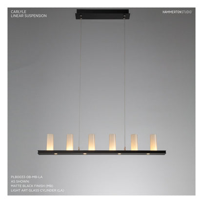 Carlyle 44" Wide Artisan Crafted 10 Light LED Linear Chandelier