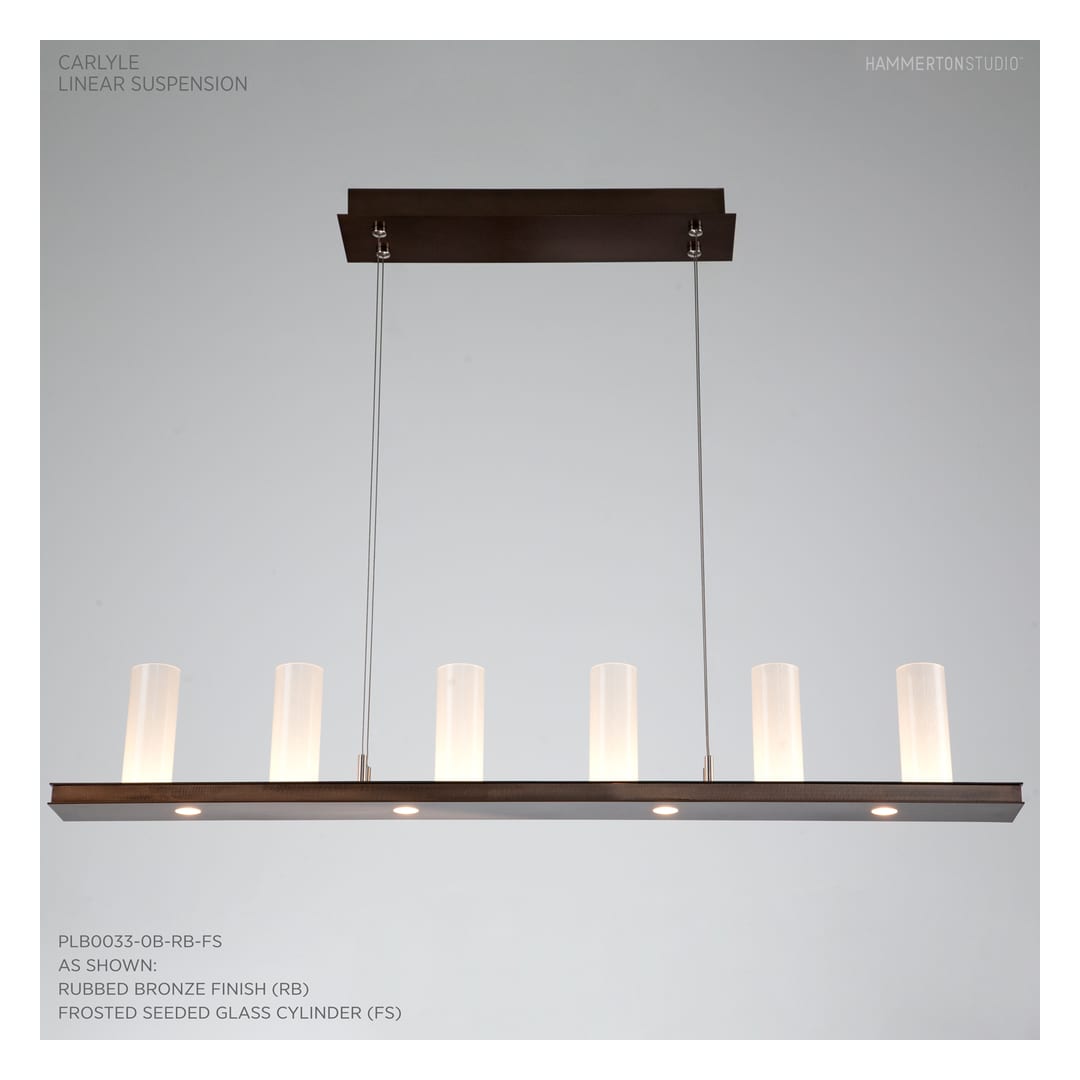 Carlyle 44" Wide Artisan Crafted 10 Light LED Linear Chandelier