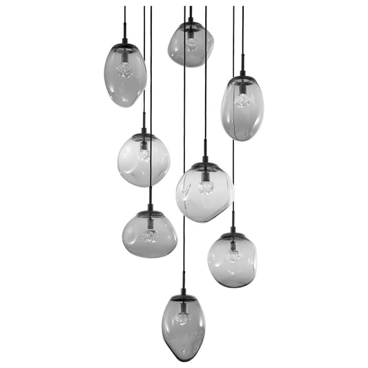 Cosmos 32" Wide Artisan Crafted 8 Light Nebula Glass Pendant