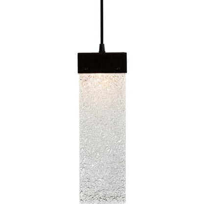 Parallel 26" Wide Artisan Crafted LED 9 Light Pendant with Hand Textured Glass