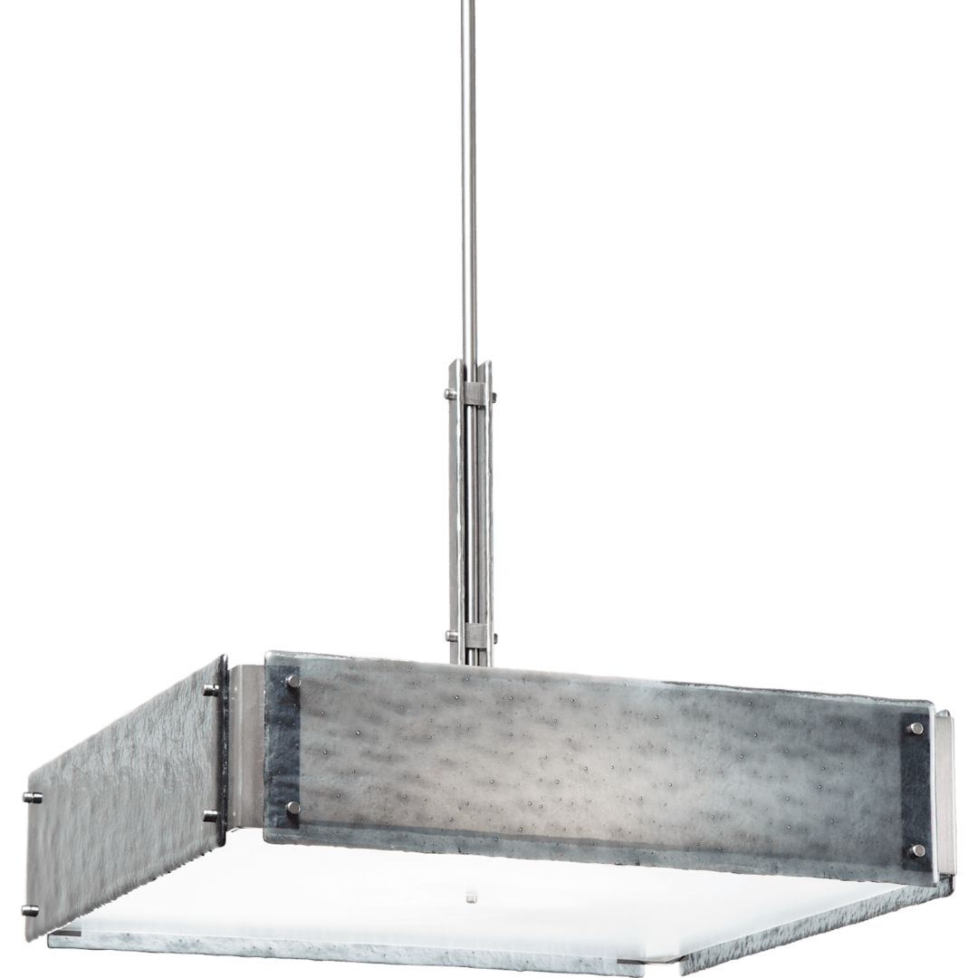 Urban Loft 24" Wide Artisan Crafted Chandelier with Hand Textured Glass