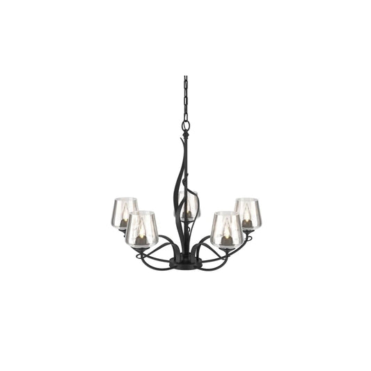 Flora 5 Light 27" Wide Taper Candle Chandelier with Customizable Glass Shade
