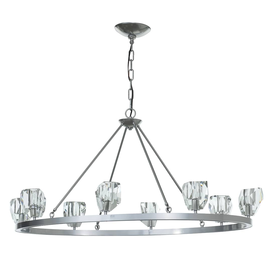 Gatsby 8 Light 45" Wide Crystal Ring Chandelier