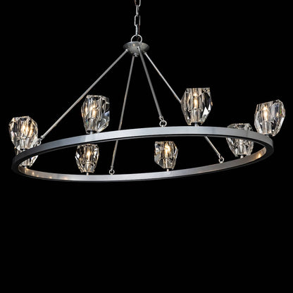 Gatsby 8 Light 45" Wide Crystal Ring Chandelier