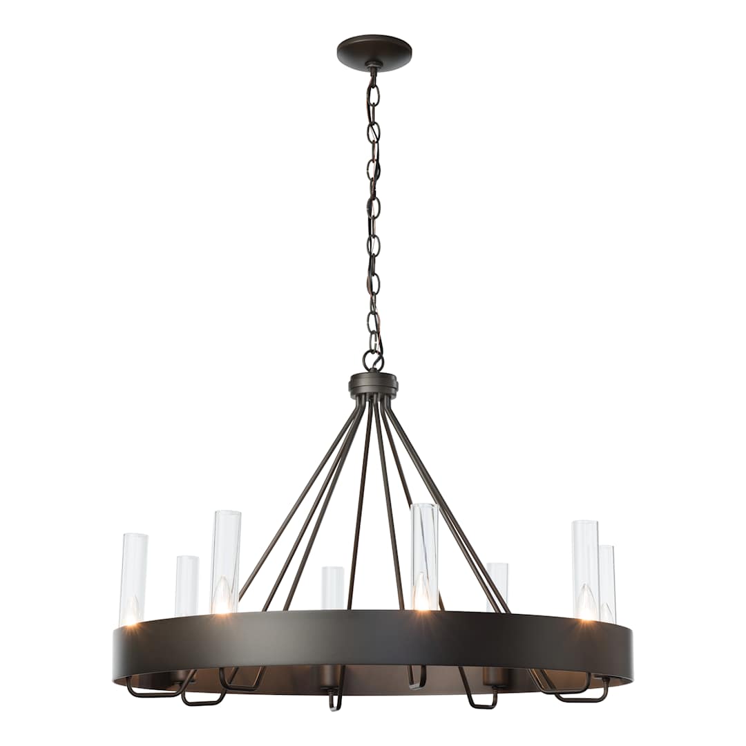 Banded 8 Light 32" Wide Ring Chandelier
