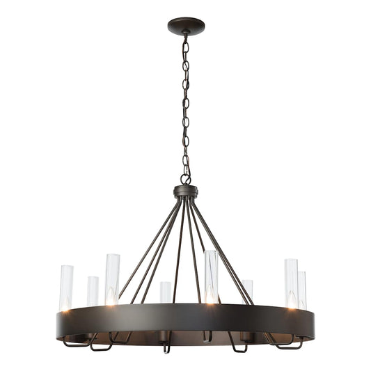 Banded 8 Light 32" Wide Ring Chandelier