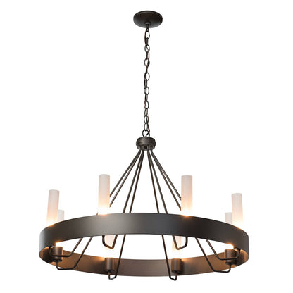 Banded 8 Light 32" Wide Ring Chandelier