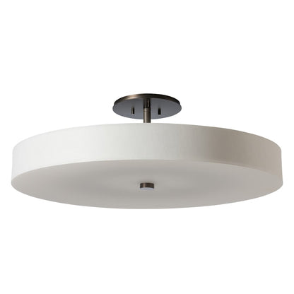Disq 23" Wide LED Semi-Flush Drum Ceiling Fixture with Customizable Glass Shade