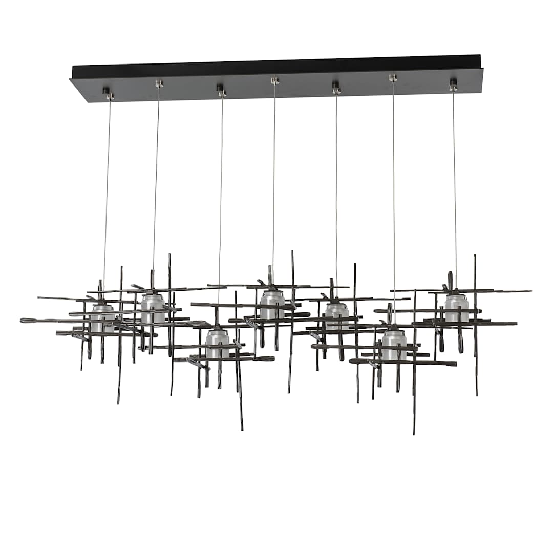 Tura 7 Light 54" Wide Abstract Linear Pendant