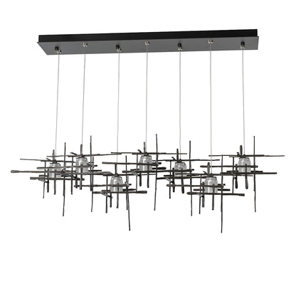 Tura 7 Light 54" Wide Abstract Linear Pendant