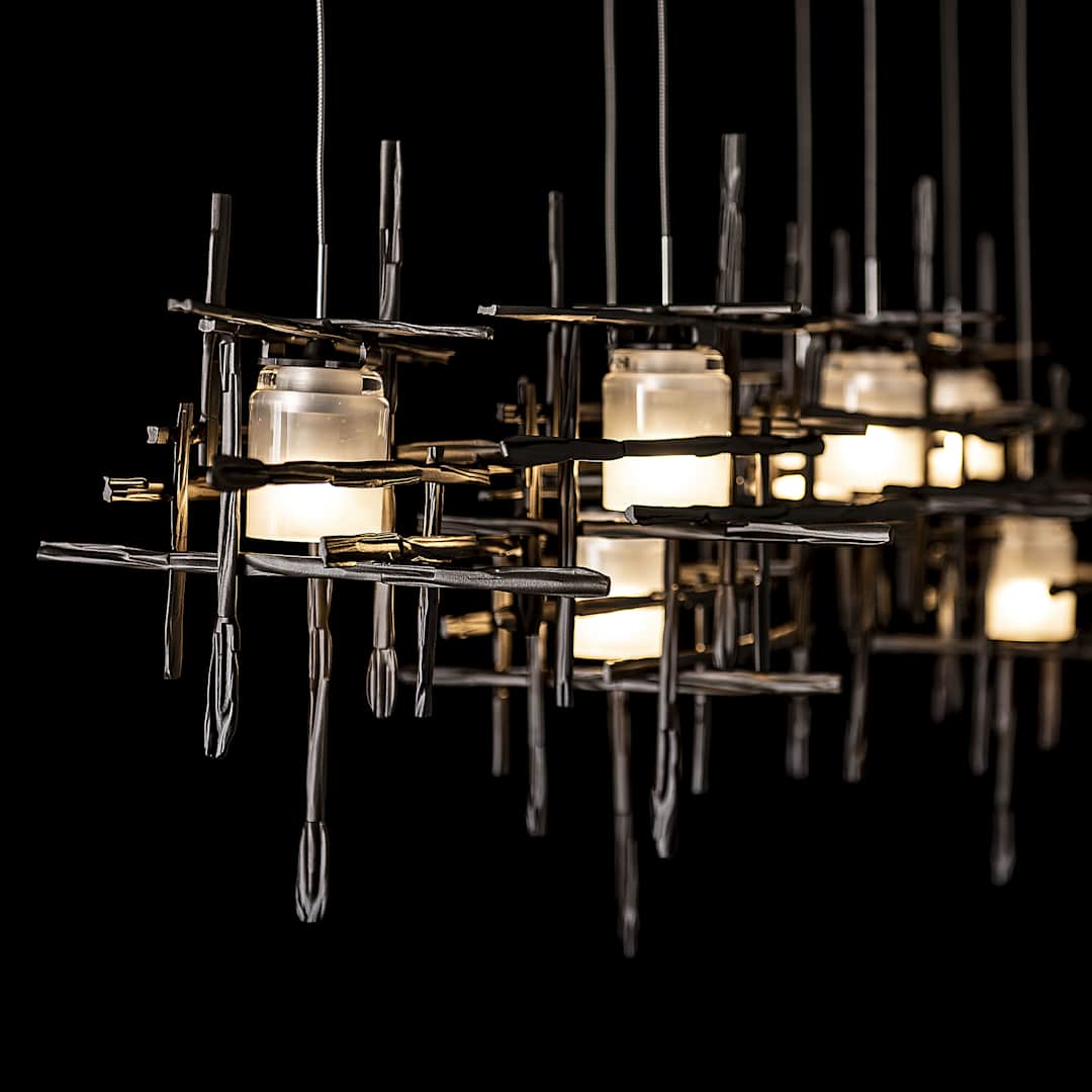 Tura 7 Light 54" Wide Abstract Linear Pendant