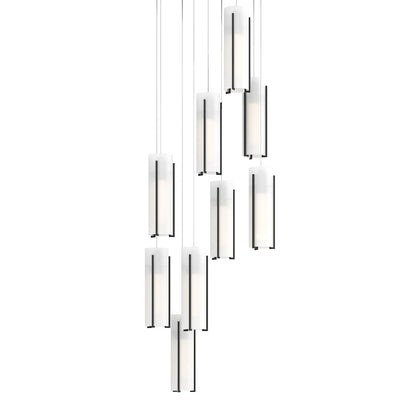 Exos Glass 9 Light 21" Wide Suspension Multi Light Pendant