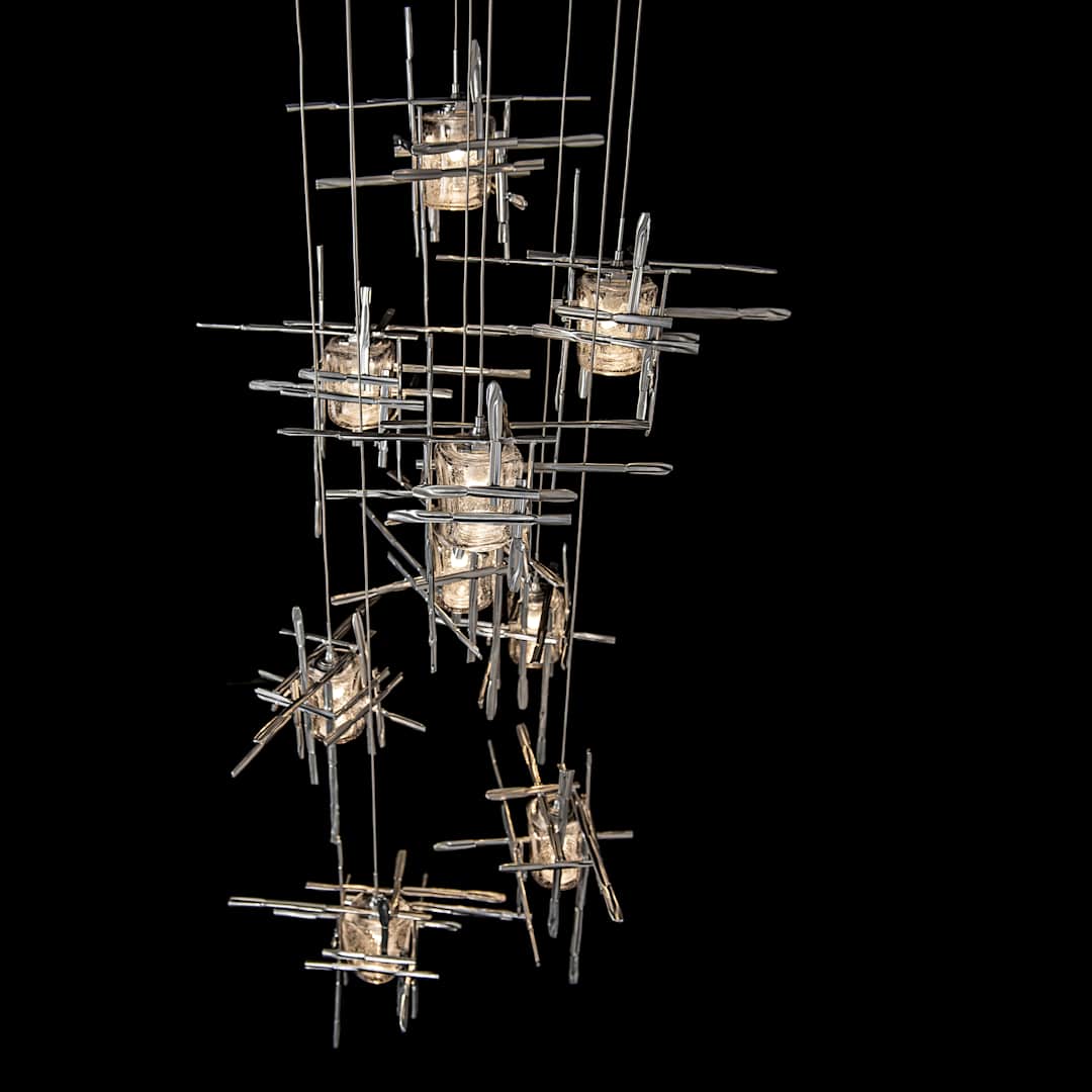 Tura 9 Light 30" Wide Abstract Multi Light Pendant