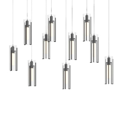 Exos Glass 10 Light 45" Wide Suspension Linear Pendant
