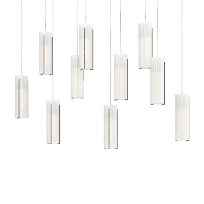 Exos Glass 10 Light 45" Wide Suspension Linear Pendant