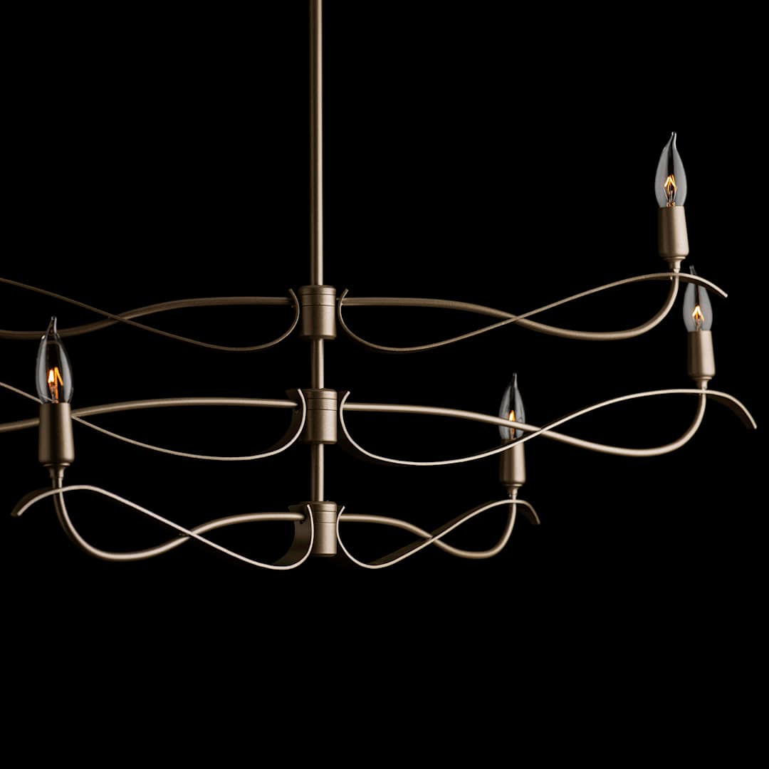 Willow 6 Light 44" Wide Taper Candle Linear Chandelier