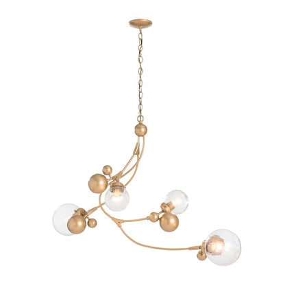Sprig 4 Light 42" Wide Abstract Chandelier