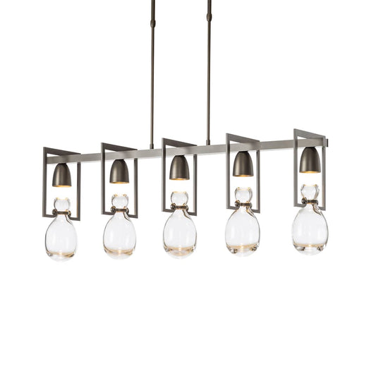 New Traditional 5 Light 41" Wide Linear Chandelier