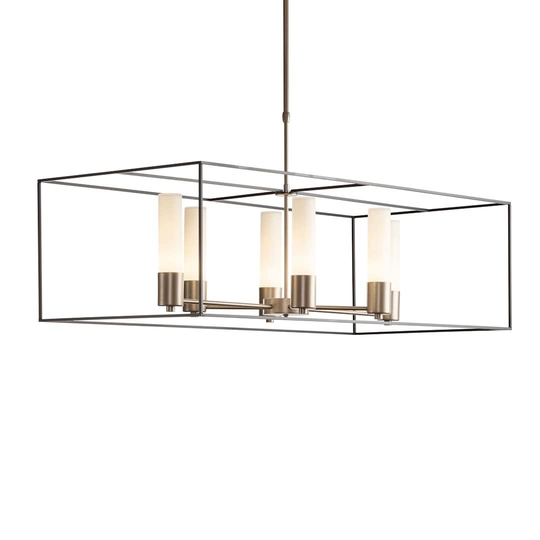 Portico 6 Light 42" Wide Pillar Candle Linear Chandelier