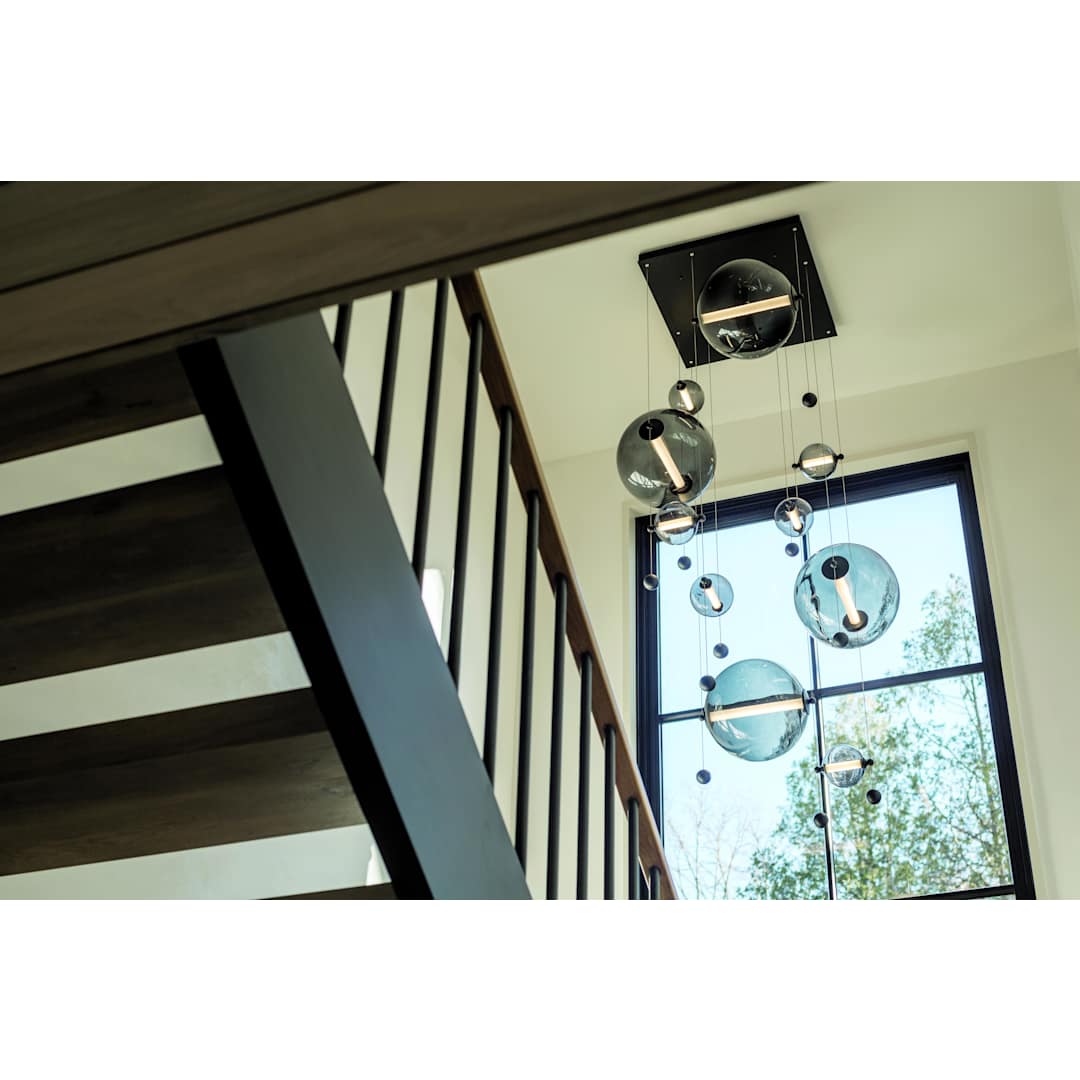 Abacus 36" Wide LED Suspension Multi Light Pendant