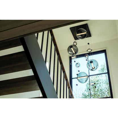 Abacus 36" Wide LED Suspension Multi Light Pendant