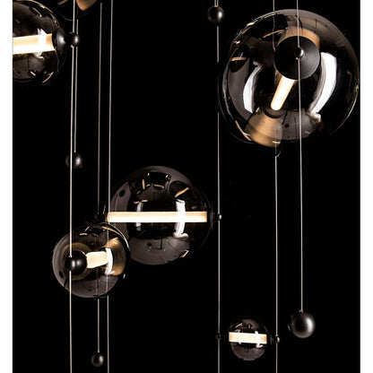 Abacus 36" Wide LED Suspension Multi Light Pendant