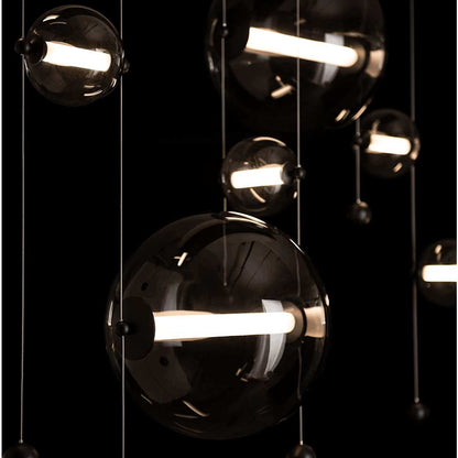 Abacus 49" Wide LED Suspension Multi Light Pendant