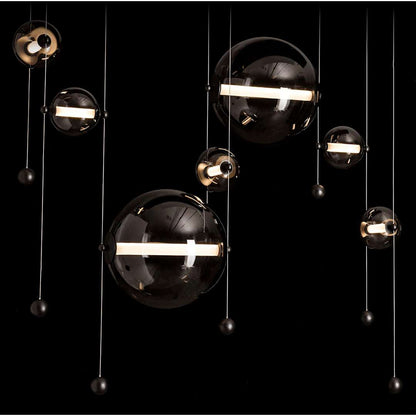 Abacus 49" Wide LED Suspension Multi Light Pendant