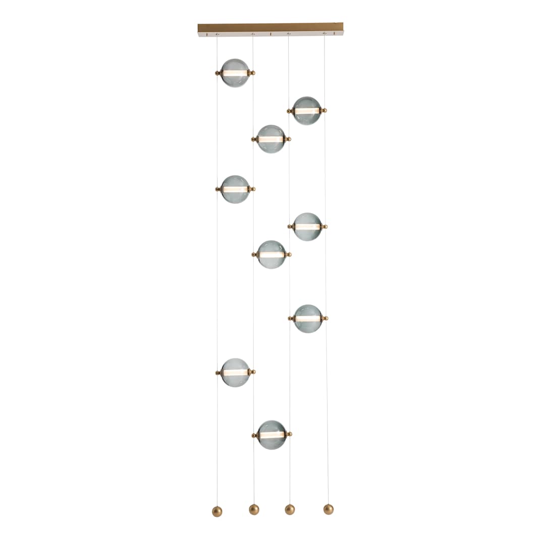 Abacus 22" Wide LED Suspension Multi Light Pendant