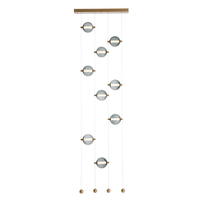 Abacus 22" Wide LED Suspension Multi Light Pendant