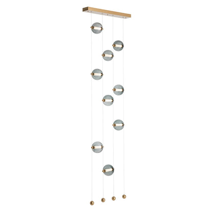 Abacus 22" Wide LED Suspension Multi Light Pendant