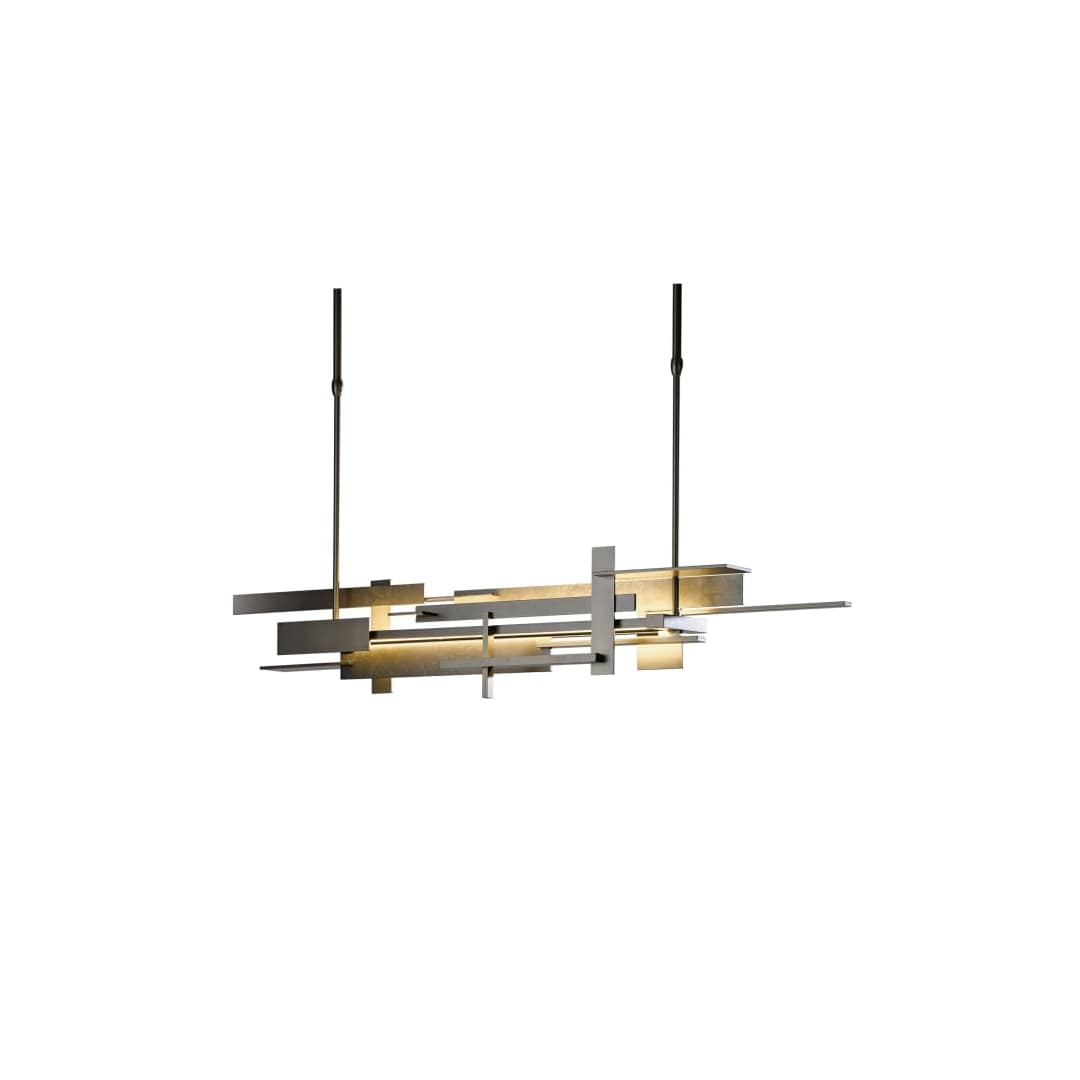 Planar 42" Wide LED Abstract Short Orientation Chandelier