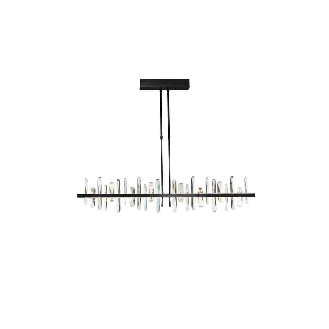 Solitude 52" Wide LED Crystal Linear Chandelier