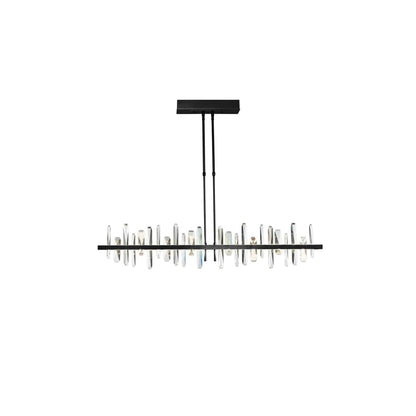 Solitude 52" Wide LED Crystal Linear Chandelier