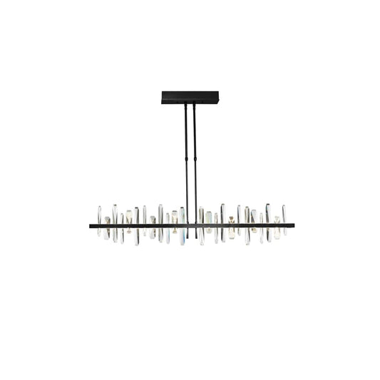 Solitude 52" Wide LED Crystal Linear Chandelier