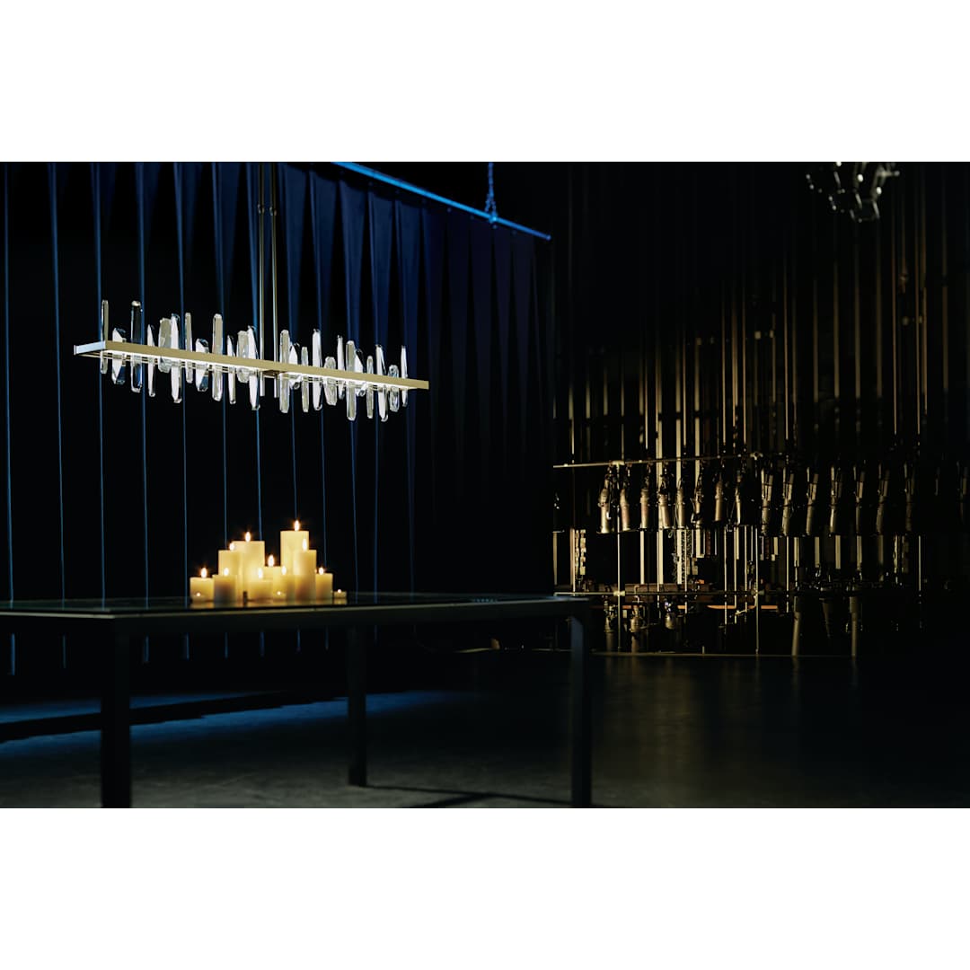 Solitude 52" Wide LED Crystal Linear Chandelier