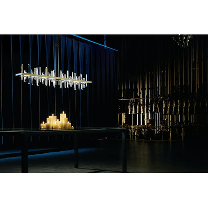 Solitude 52" Wide LED Crystal Linear Chandelier