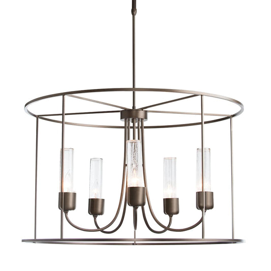 Portico 5 Light 32" Wide Drum Outdoor Short Orientation Chandelier
