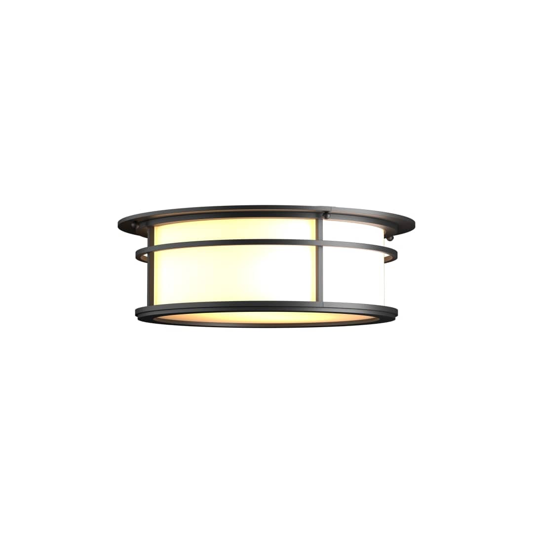 Province 2 Light 15" Wide Flush Mount Drum Outdoor Ceiling Fixture