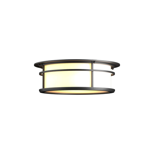 Province 2 Light 15" Wide Flush Mount Drum Outdoor Ceiling Fixture