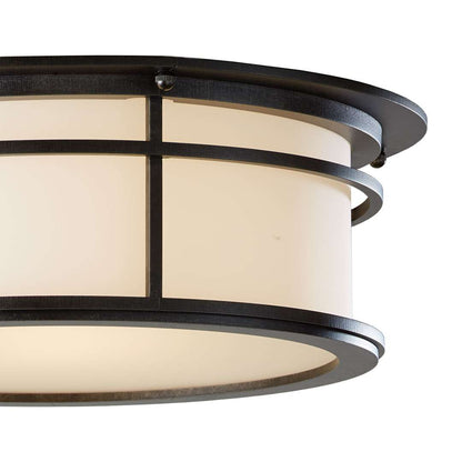 Province 2 Light 15" Wide Flush Mount Drum Outdoor Ceiling Fixture