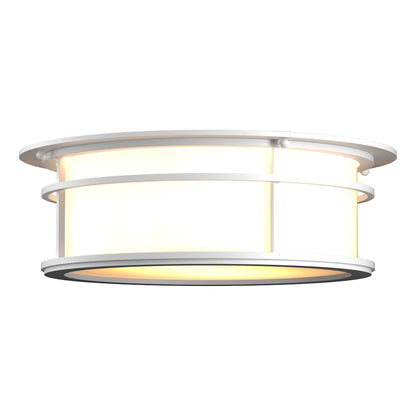 Province 2 Light 15" Wide Flush Mount Drum Outdoor Ceiling Fixture