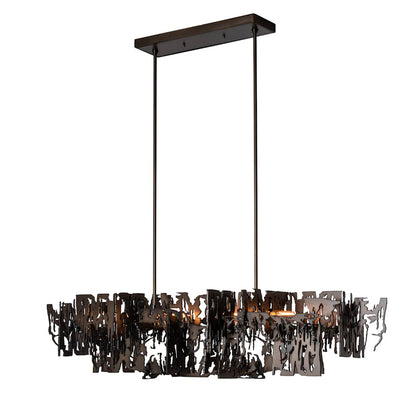 Brutus 4 Light 14" Wide Abstract Linear Pendant